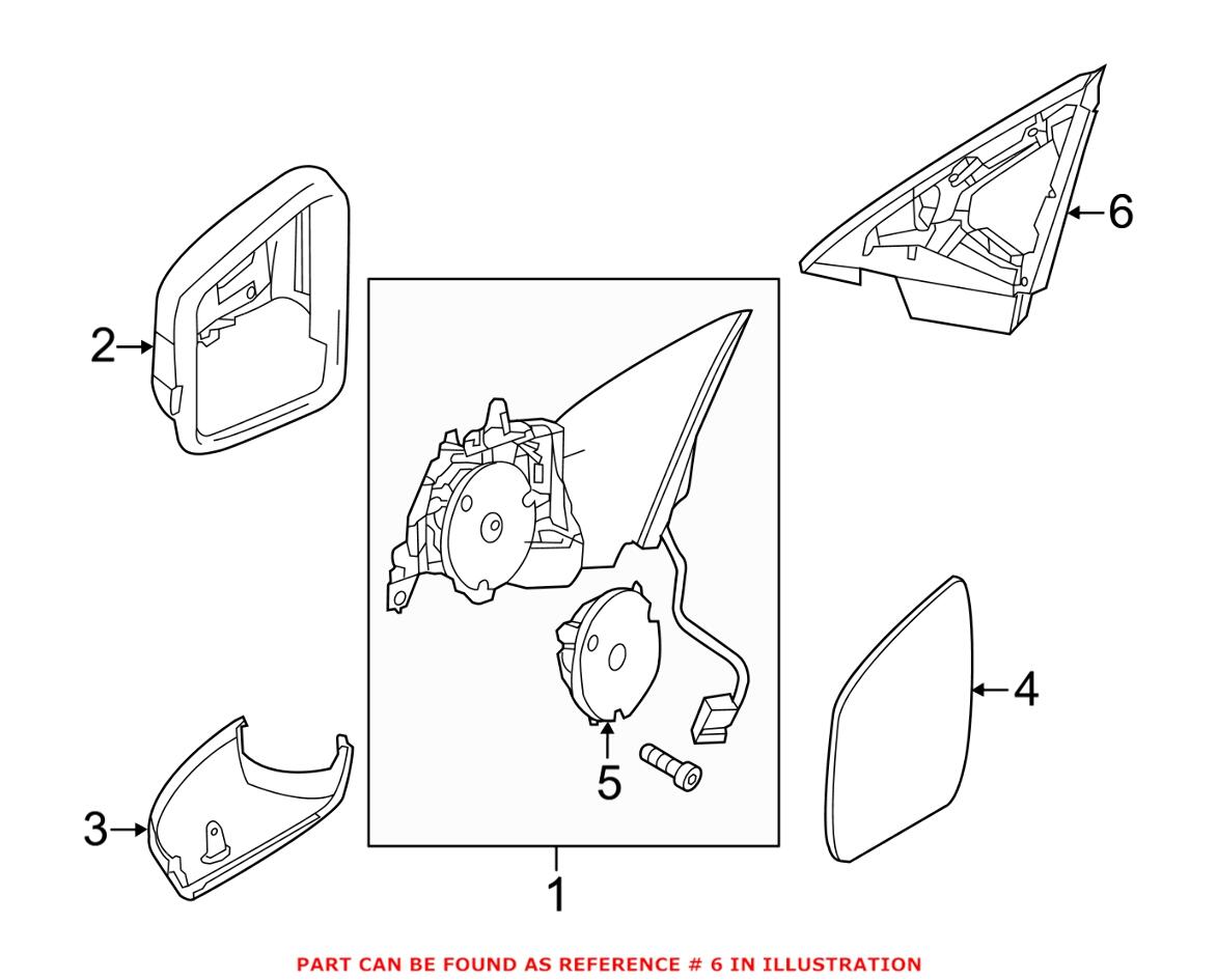 Mercedes Side Mirror Seal - Driver Side 2048110798